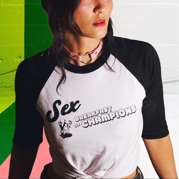 Black & white womens baseball tshirt - Picture 3 of 3